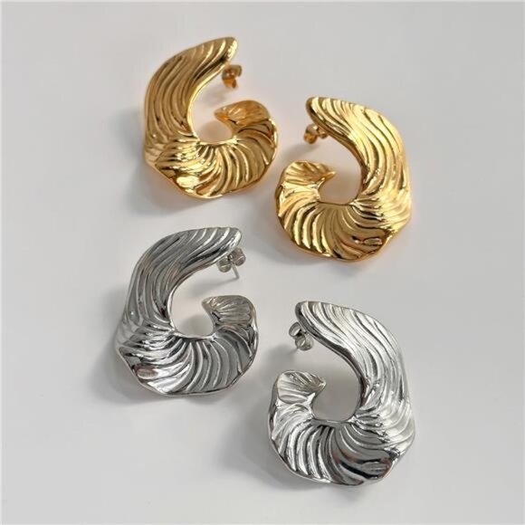 ✨ Minimalist Geometric Statement Earrings | Modern Fashion Jewelry Gift Set ✨ - Picture 5 of 6